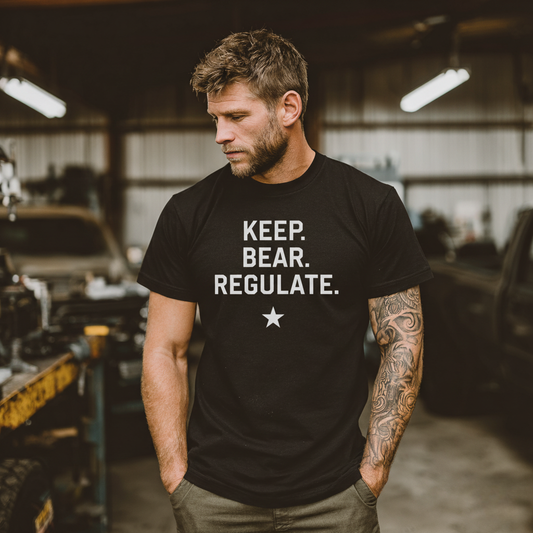 KEEP. BEAR. REGULATE. Tee — Heritage 2A Statement T-Shirt