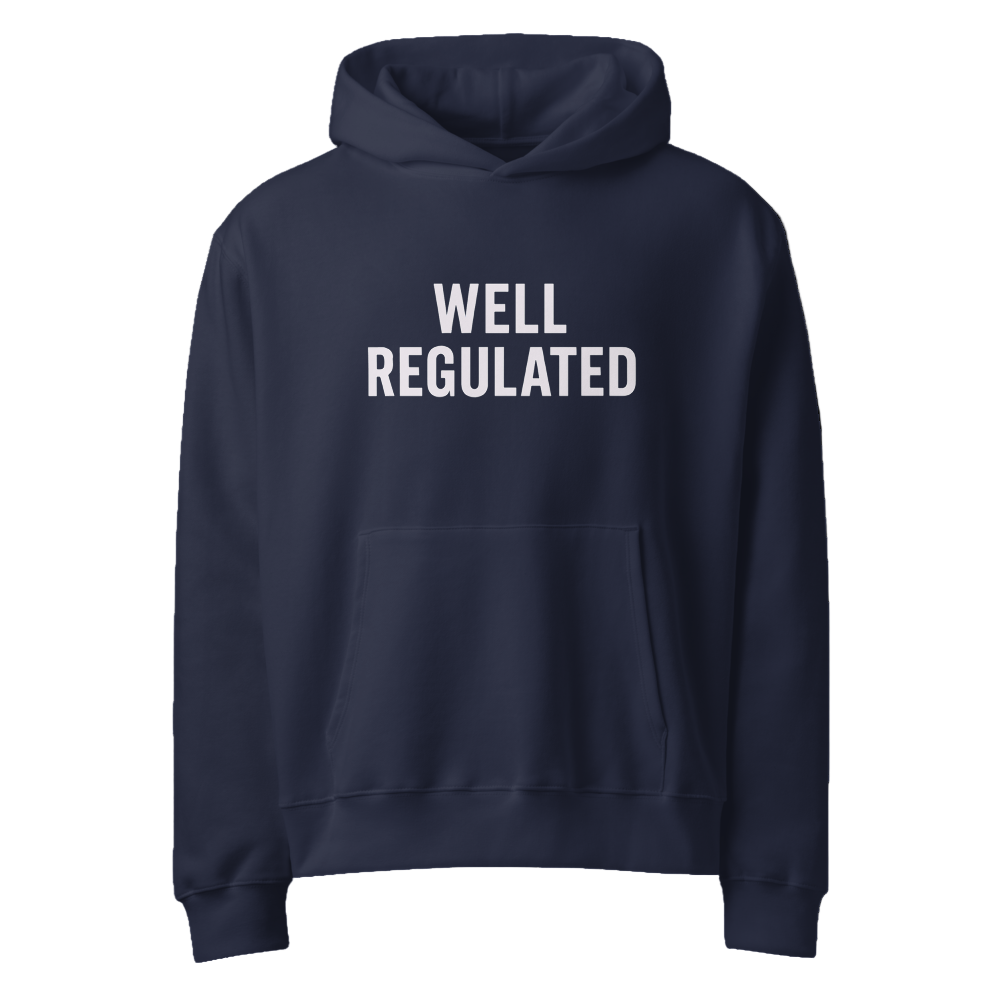 Well Regulated Text Dark Hoodie
