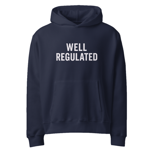 Well Regulated Text Dark Hoodie